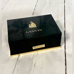 Vintage Lanvin Boxed Black and Gold Box set of Bar Soap, New